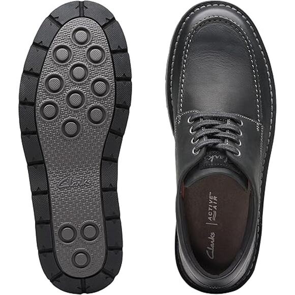NWT Clarks Men’s Gravelle Low Oxford Black Leather Size 11 main image 6